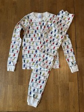 Hanna Andersson Unisex Christmas Lights Print Pajama Set US 10 Organic Cotton