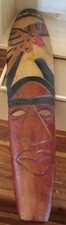 Wooden Hand Carved And Painted Tiki Mask