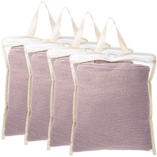 4Pcs Small Mesh Laundry Bags for Delicates Hanging Mini 12 x 10 Small, white