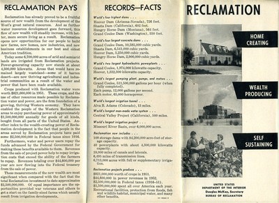 1966 US Department of the Interior Reclamation Projects Brochure