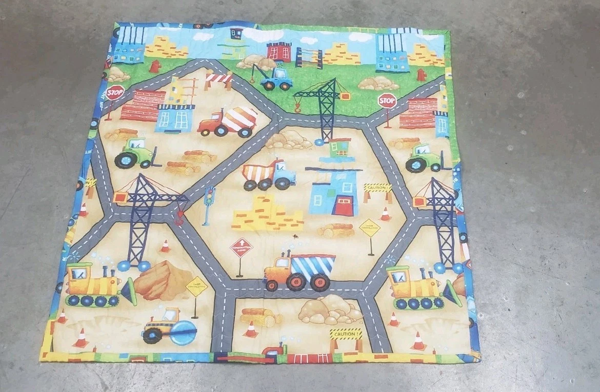 Construction Playmat/Rug, Quilt Foldable, Washable Imaginary Play Kids Room 31"
Opens in a new windo