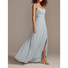 CELEBRATE DB STUDIO NEW $100 Ruffle Spaghetti Strap Chiffon Bridesmaid Dress 18