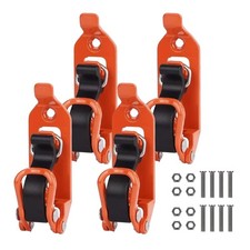 Orange 4 Pack Shovel Mount for Roof Rack Metal Rubber Clamp Easy Installation