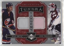2007 Artifacts Tundra Tandems Red /10 Jose Theodore Ryan Smyth #TT-TS Patch 0c3