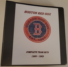 1960 - 1969 Topps Boston Red Sox Complete and Near Complete Team Sets.