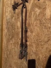 USED HARNESS LEATHER BRIDLE HEADSTALL REINSMAN JR COWHORSE BIT SHORT SHANKED