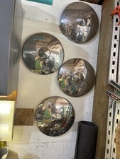 1949-1950 Ford Car Stainless Ford Hubcaps Set Of 4 Shoe Box Deluxe