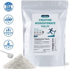 Pure Creatine Monohydrate 2.2lbs - Powder Micronized 200 Servings 5g Per Serving