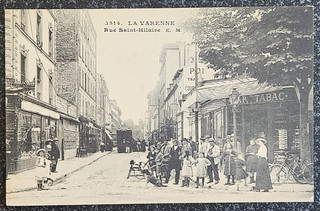 FRANCE FRANCIA CARTE POSTALE DE LA VARENNE RUE SAINT HILAIRE 1917.