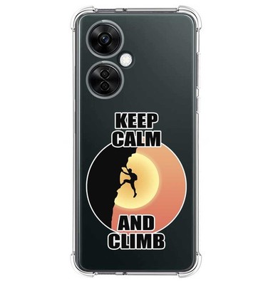 Funda Silikon Antischock Für Oneplus Nord CE 3 Lite 5G Design Mann Klettern