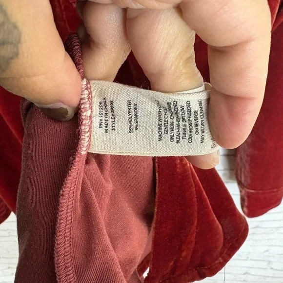 Soft Surrounding Orange Velvet Button Down Tunic … - image 4