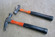 2 martillos artesanos vintage mango de fibra de vidrio agarre de goma marco y bola peen