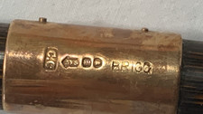 Antique Brigg  Sons Umbrella Vintage Bamboo Handle London 12K Gold Collar