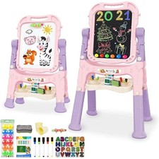 Adjustable Standing Rotatable Double Sided Art Easel with Painting