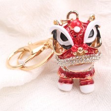 Lion Dance-themed Keychain: Chic  Festive Present for Culture Lovers