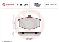 Brembo Bremsbelagsatz, Scheibenbremse P 83 148 FüR Toyota