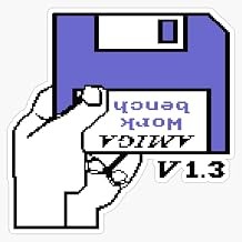 Retro Video Games Commodore Amiga Workbench Insert Disk Window Bumper Sticker De