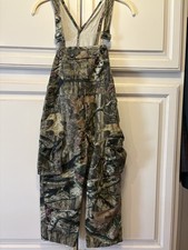 Game Winner RealTree Bib Overalls Youth Small Camouflage Hunting Logo Button