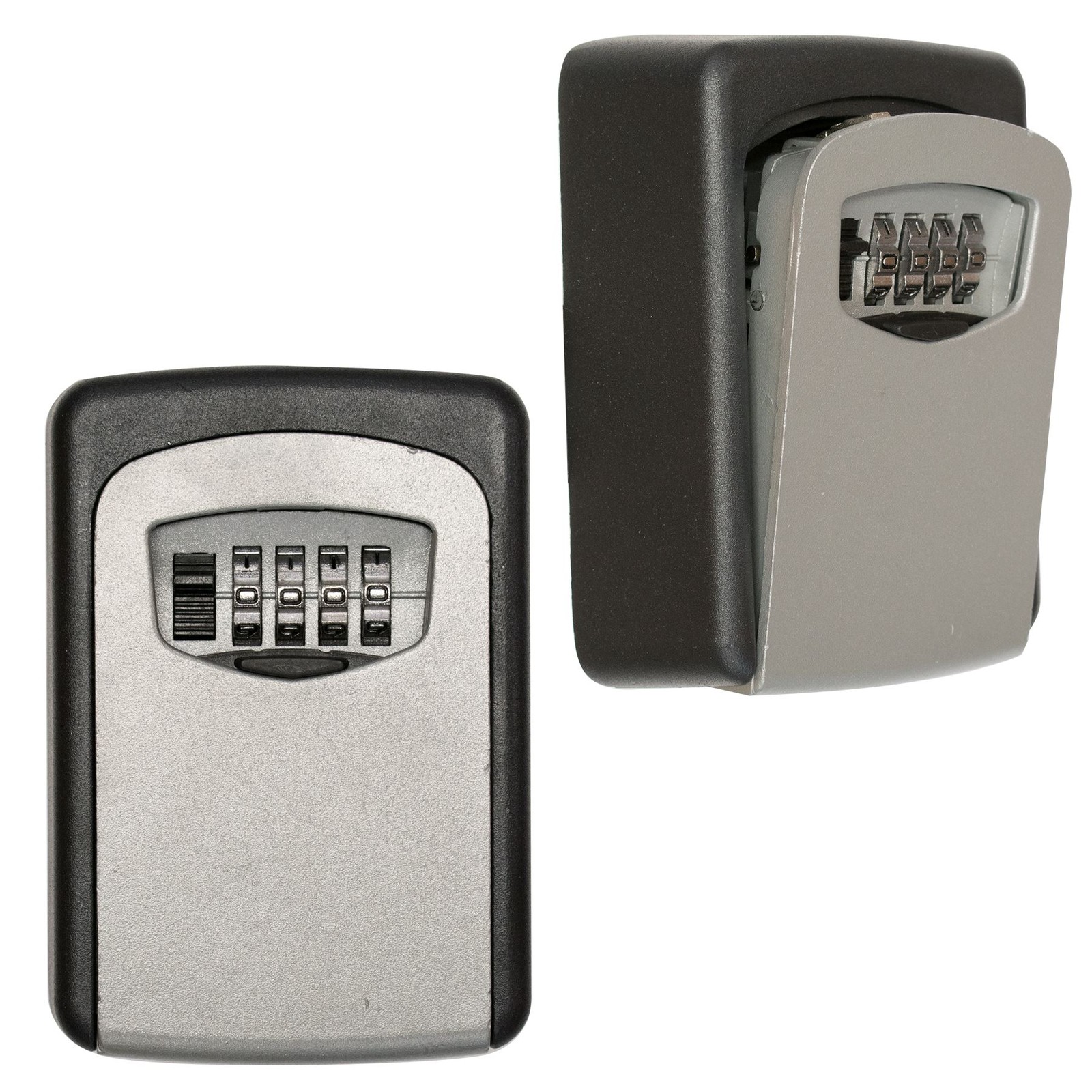 2 PACK OF HIGH SECURITY OUTDOOR WALL MOUNTED KEY SAFE BOX WITH COMBINATION LOCK