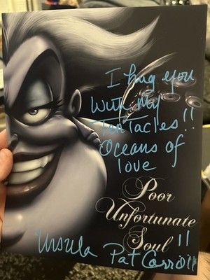 Pat Carroll signed 10x8 Autogramm Foto Die kleine Meerjungfrau - Disney - Ursula