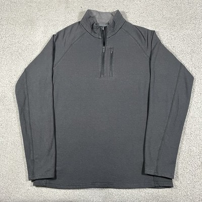 Free Fly 1/4 Zip Pullover Mens L Bamboo Cotton Performance Sweater Stretch