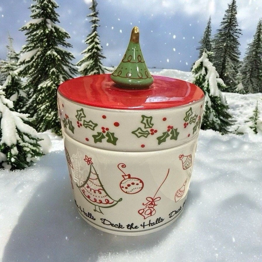 Candelabro de pilar de 3" San Nicolás tarro de caramelo cubierta de Navidad los pasillos Foto 3 de 4