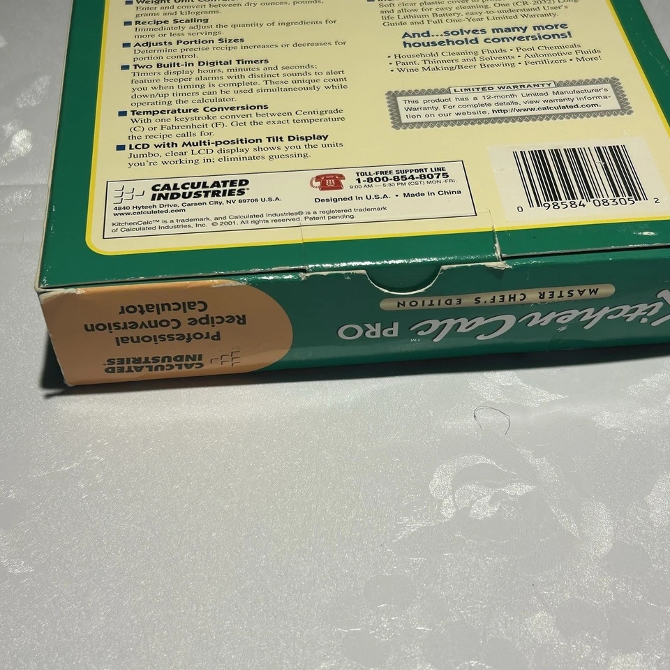 Kitchen Calc Pro PRO Recipe Conversion Calculator Master Chef Edition 8305 NEW - Image 4 of 4