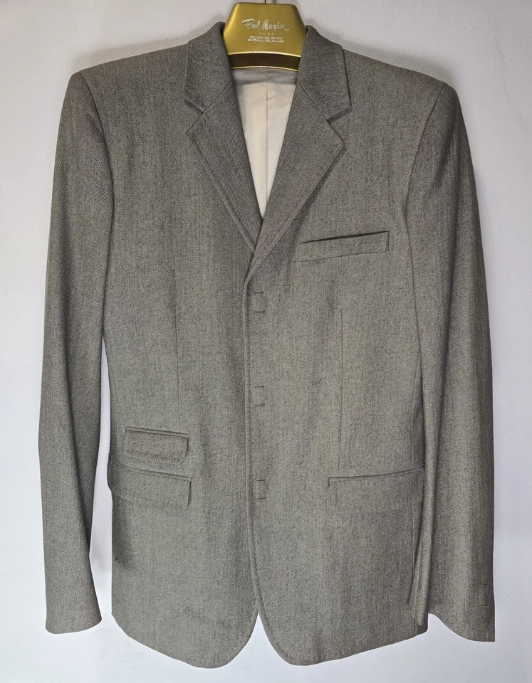 Dsquared² Sample Blazer A/I 2001/02 Wool Cotton Men’s IT 48 Gray Jacket - Image 2 of 4