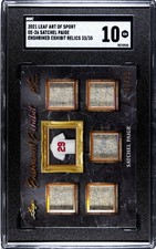 2021 Leaf Art of Sport Satchel Paige Enshrined Exhibit RELICS /35 SGC 10 GEM