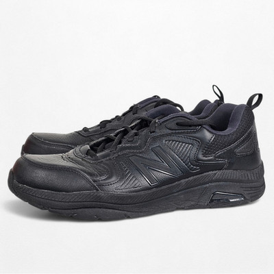 New Balance 857v3 Shoes Mens 12.5 D Slip Resistant Work Sneaker Black Leather