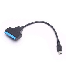 DEVMO USB 3.1 Type C to SATA III HDD SSD 2.5" Hard Drive Adapter Cable Black