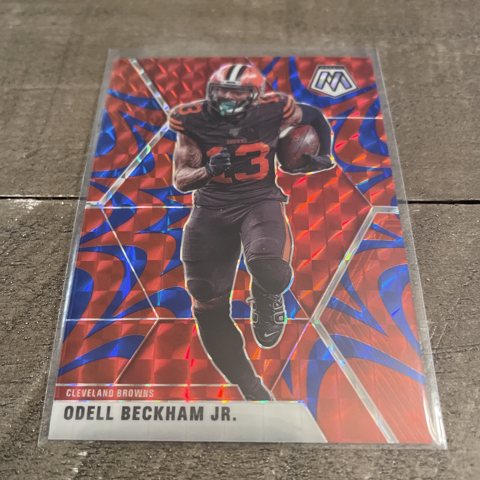 2020 Panini Mosaic - Odell Beckham Jr. #54 Reactive Blue Mosaic Prizm