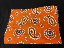 Large Print Paisley Red Bandana Cotton Fabric 3 Yards Cut 44 Inches Wide