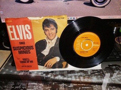 ELVIS PRESLEY. '' SUSPICIOUS MINDS '' 7'' VINYL SINGLE. UK 1969 P/S. RCA VICTOR.