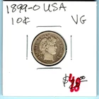 USA  -BEAUTIFUL  HISTORICAL  BARBER SILVER DIME, 1899 - O, KM# 113