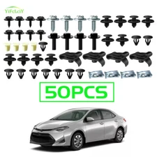 50Pcs For ToyotaHighlander Engine Cover Fender Bumper Screw Clips Rivet Fastener