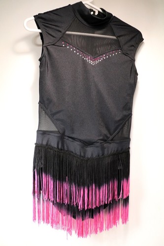 Weissman Sequins Unitard Dance Dress w/ Fringe Size MA med adult - Picture 3 of 9