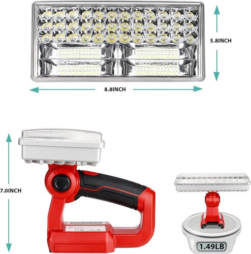 Wireless LED Work Light for Milwaukee 18V Battery Cordless w/USB 40W 35W 18W 9W - Picture 3 of 29