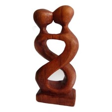 Holz Figur Skulptur Abstrakt Holzfigur Afrika Asia Handarbeit Deko Zweisam