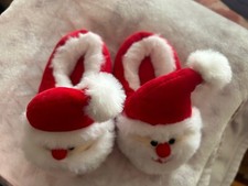 Toddler Baby Christmas Slippers Santa Size 4-5 Carters
