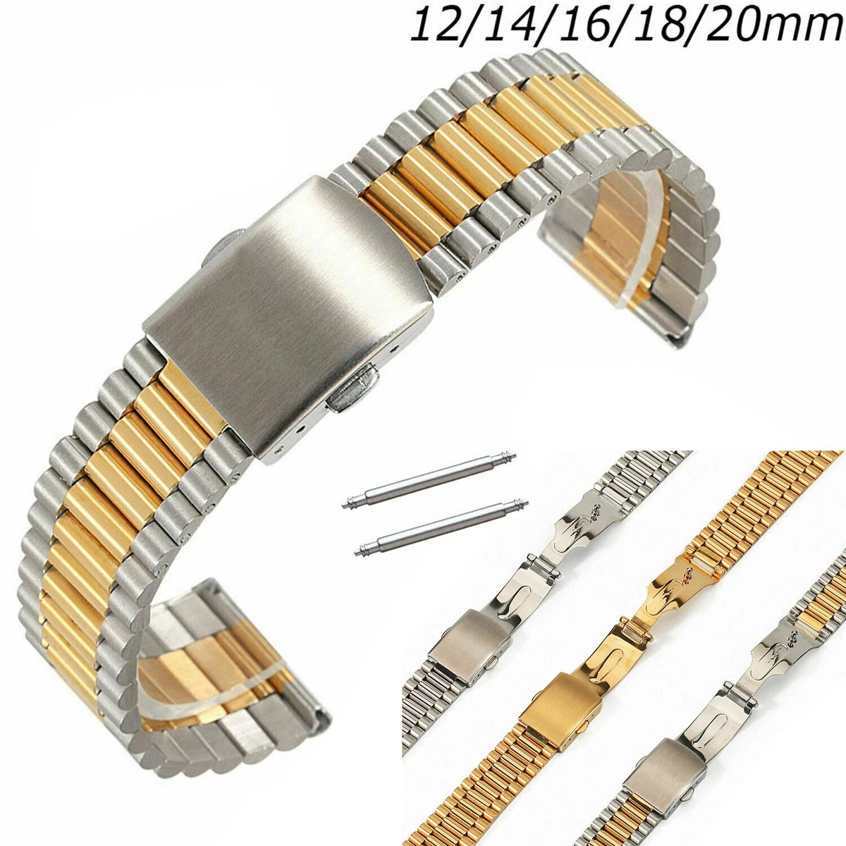 Slim Stainless Steel Watch Band 18mm 16 14 12mm 20mm Watch Strap