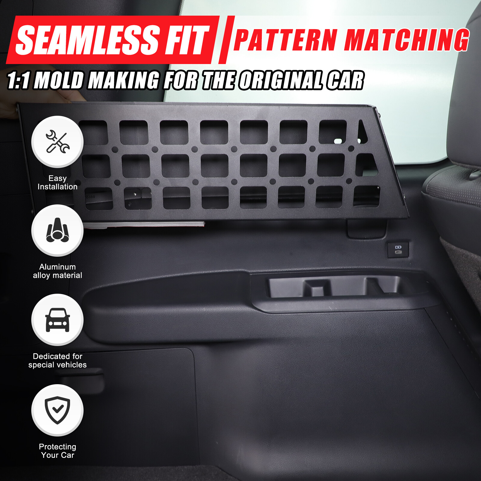 Trunk Organizer Storage Bin Molle Panel Fits Toyota LC250 Land Cruiser 2024 2025