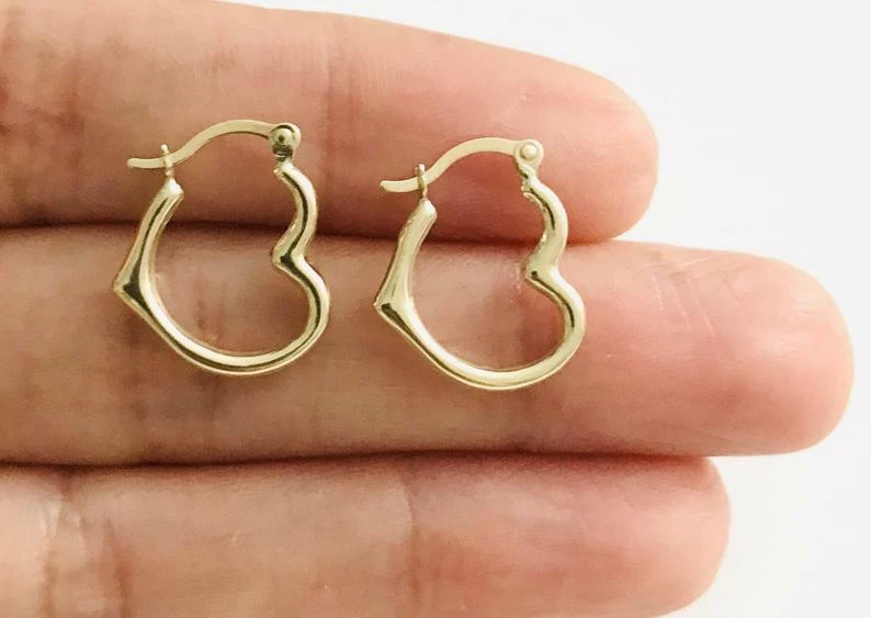 Gold Toned 3 Layered Heart Shape Hoop Earrings | Pack Of 1 | Light Weighted  | Hoop earrings, Heart shapes, Gold tones