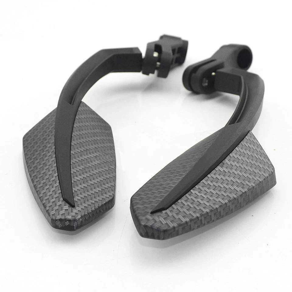 2x Espejo retrovisor lateral universal de fibra de carbono para scooter Ducati Aprilia Piaggio Foto 3 de 4