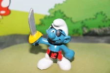 Smurfs Pirate Smurf Eyepatch Sword 20104 Rare Vintage Display Figurine