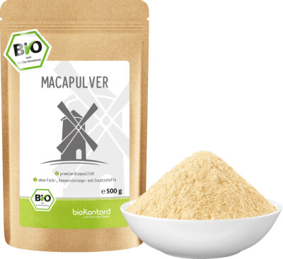 Maca Pulver BIO 500g - aus Peru - 100% naturrein - Rohkostqualität - bioKontor 