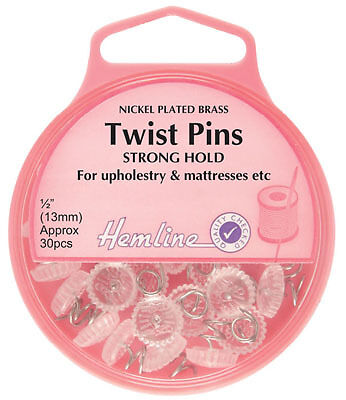 Hemline - Twist Pins: Nickel 13mm 30pcs - Picture 1 of 1