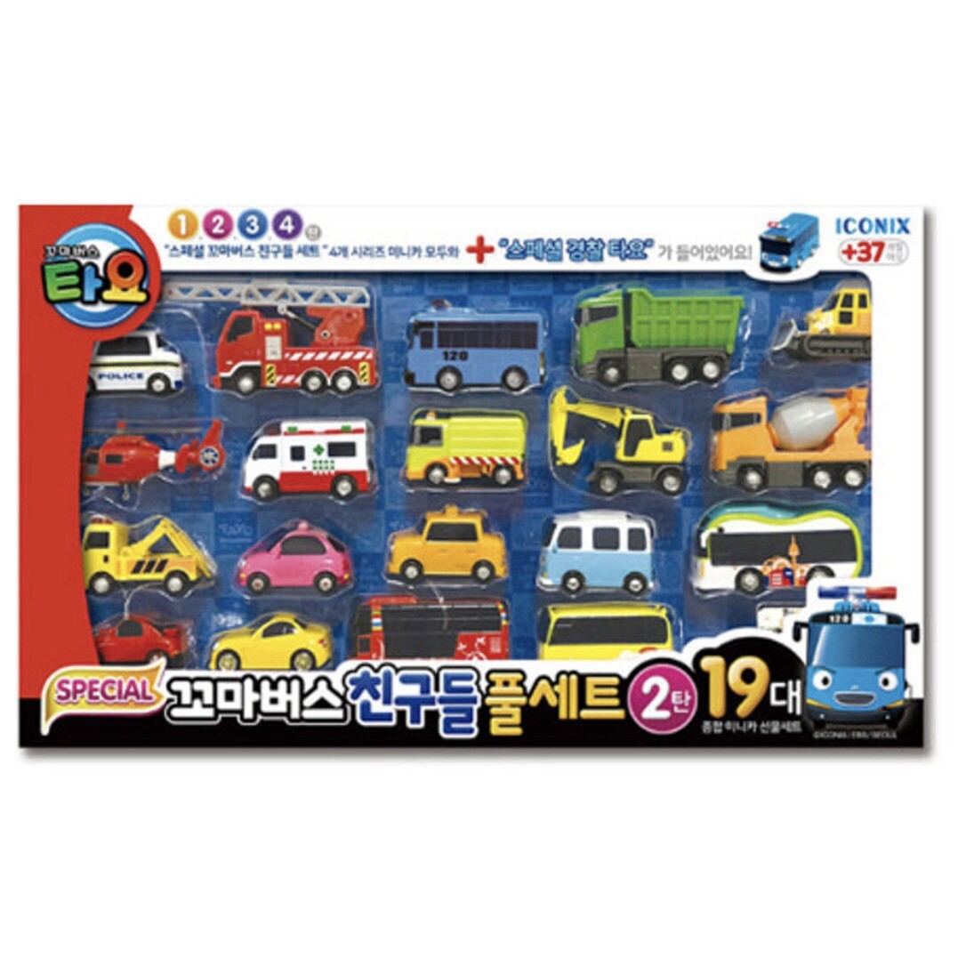 Tayo The Little Bus Mini Car Special Full Set 19EA Police Tayo