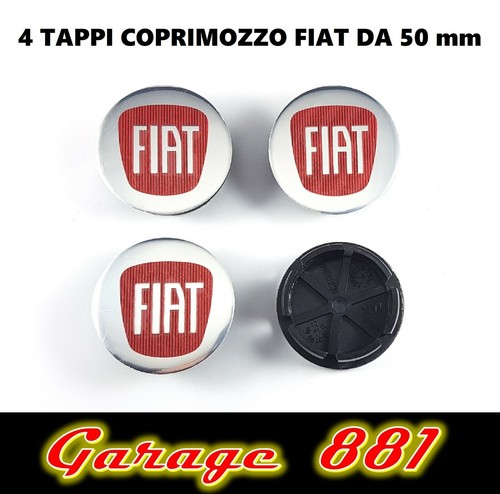 TAPPI RUOTA FIAT 500 COPRIMOZZI CERCHI IN LEGA MISURA 60mm ROSSO RED 4 PEZZI EUR 18,99 - IT