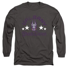 UAlbany Adult Long Sleeve T-Shirt Great Danes, Charcoal, S-3XL